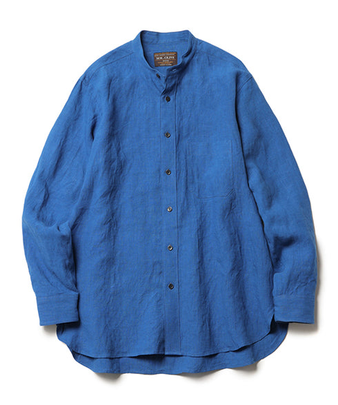 MR.OLIVE / FRENCH LINEN CLOTH / BAND COLLAR L/S SHIRT ミスターオリーブ/フレンチリネンクロス/バンドカラー ロングスリーブシャツ